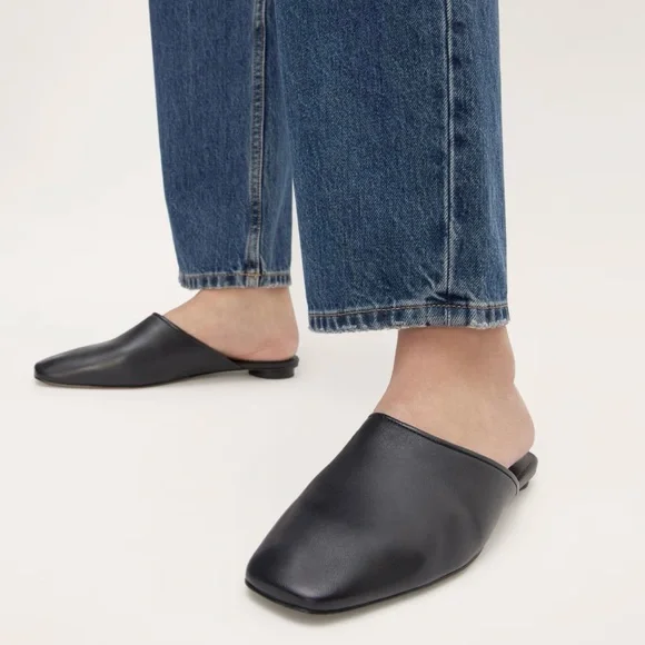Everlane Black Leather Mules - Picture 1 of 13